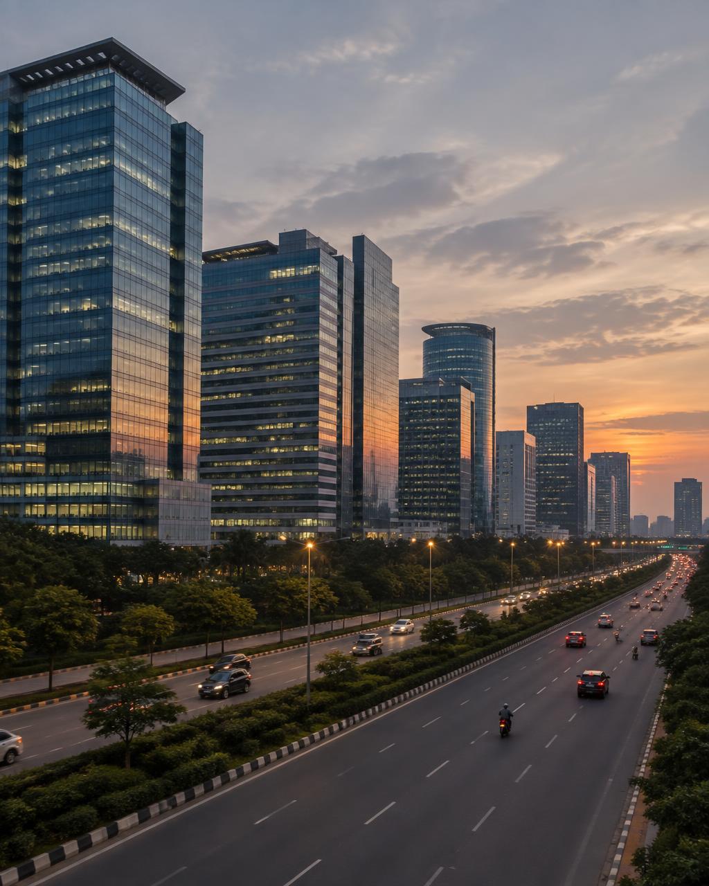 Office buildings in Outer Ring Road, Bangalore